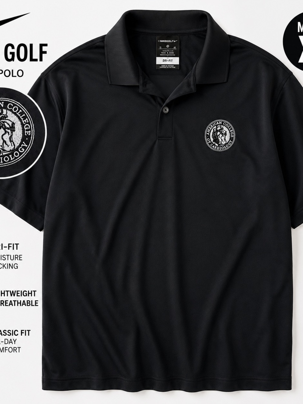 Nike Golf Dri-FIT American College of Cardiology Polo XL